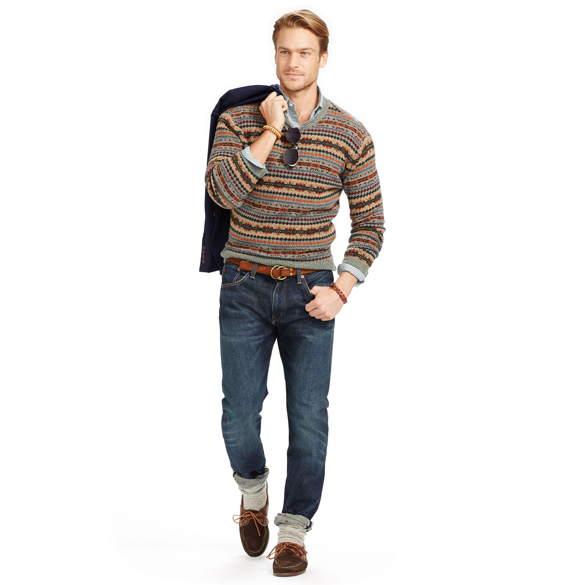 Ralph lauren fair isle sweater mens deals